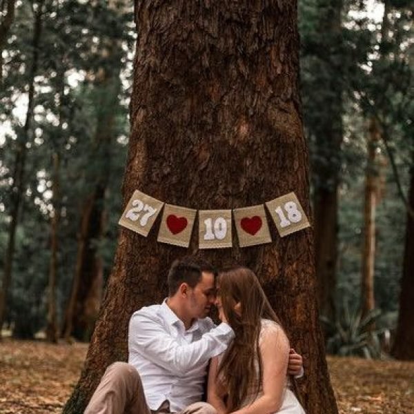 Varal save the date rustico